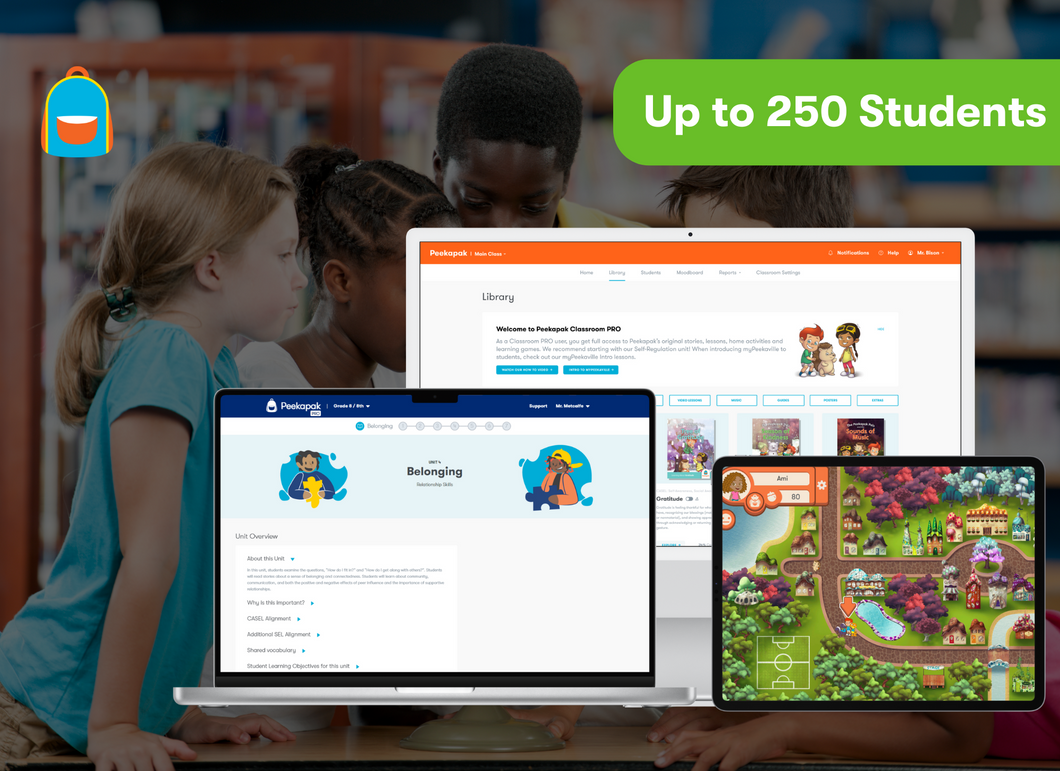 Peekapak PRO Subscription | Up to 250 Students