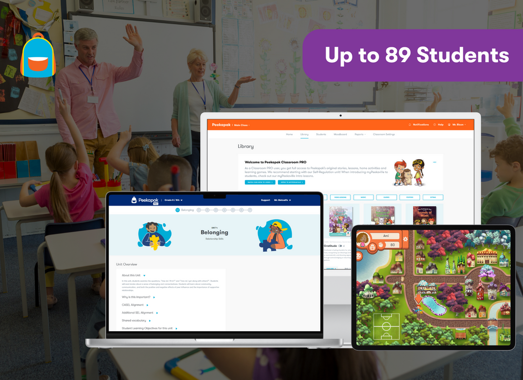 Peekapak PRO Subscription | Up to 89 Students