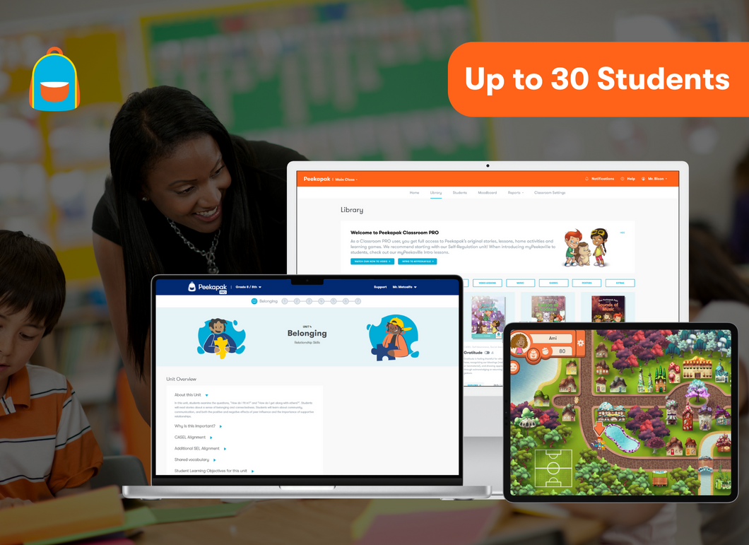 Peekapak PRO Subscription | Up to 30 Students